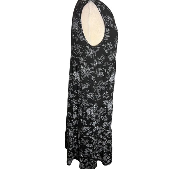 Women Within Maxi Medium Dress Baggy Oversizes Pockets Cotton Y2K - Picture 4 of 11